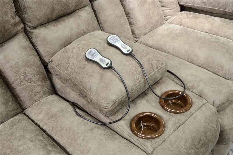 Madden POWER Reclining Console Loveseat with Heat and Massage by