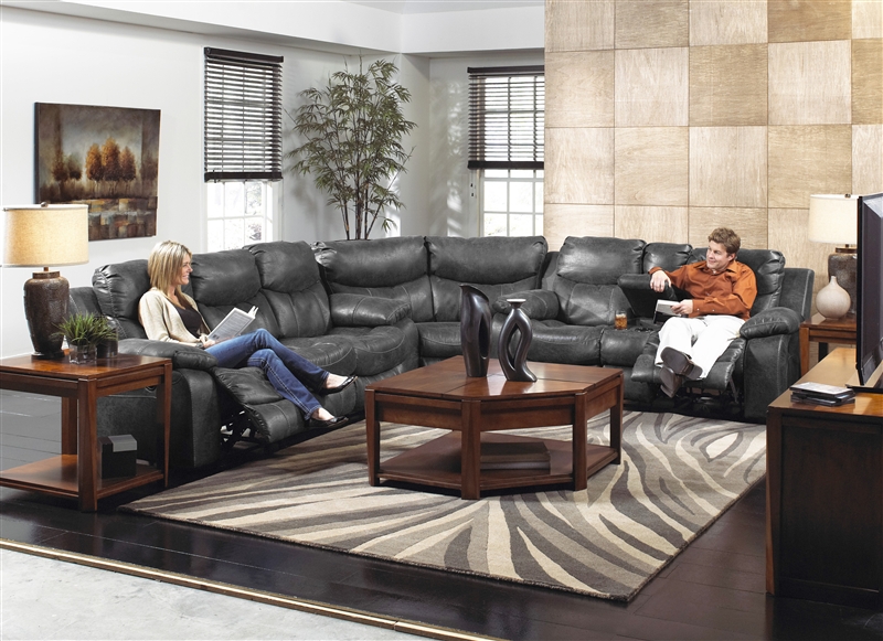 catnapper leather sectional sofa