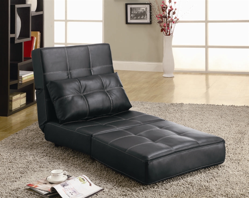 black lounge chair sofa bed