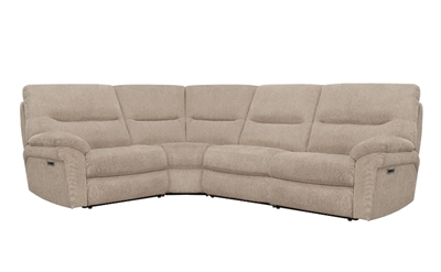 Bryant Piece Reclining Sectional In Ruffles Wicker Fabric By Parker