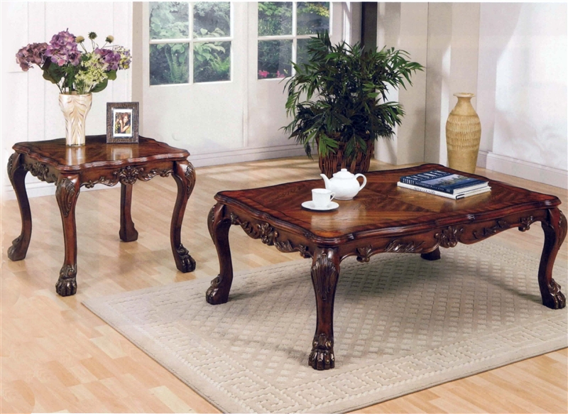 cherry coffee table and end tables