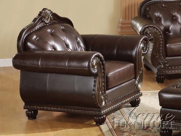 Anondale Brown Leather Sofa By Acme 15030 