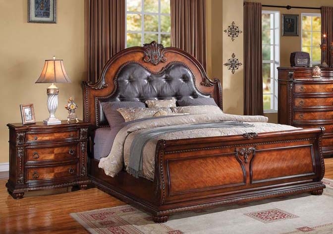 Louis Philippe 212411F 6 pc Full Sleigh Bedroom Set Coaster Furniture  Bedroom