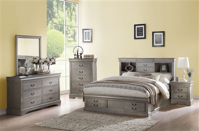 Acme Furniture - Louis Philippe III 6 Piece Queen Bedroom Set in White