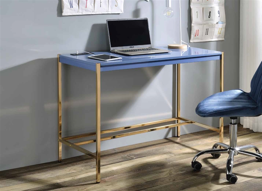 navy blue executive desk