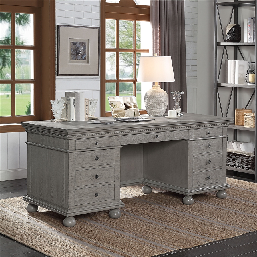 office desk grey oak