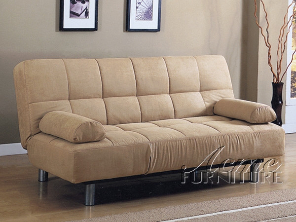 Cybil Beige Microfiber Adjustable Sofa Bed By Acme 05855