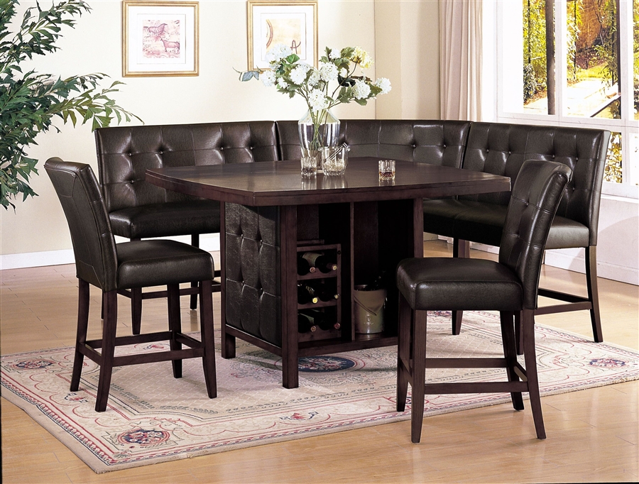 counter height corner dining set