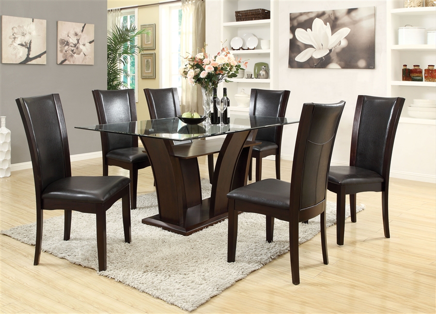 Malik 7 Piece Dining Room Set In Espresso Finish By Acme