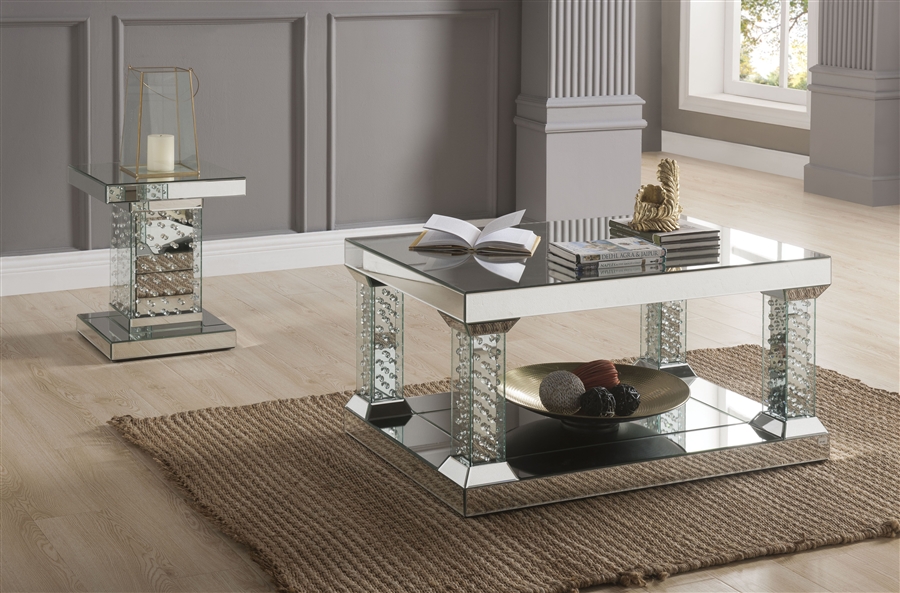 crystal coffee table set