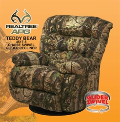 catnapper teddy bear chaise swivel glider recliner