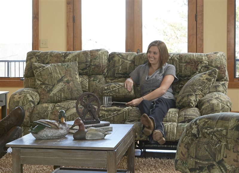 camo reclining loveseat