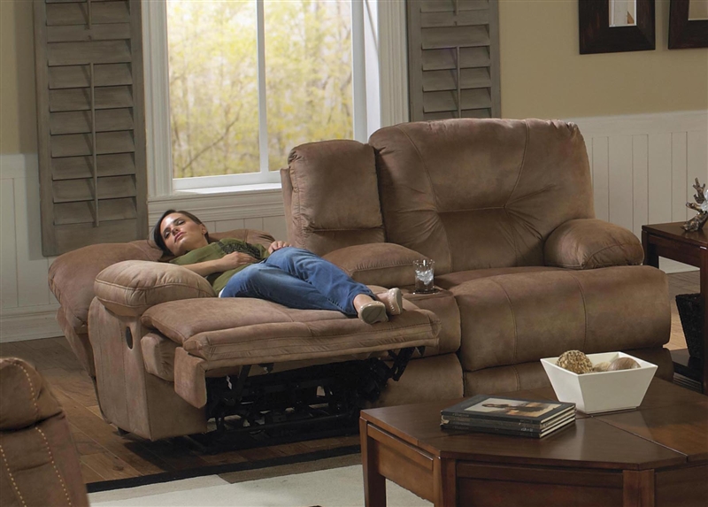 catnapper lay flat power reclining console loveseat