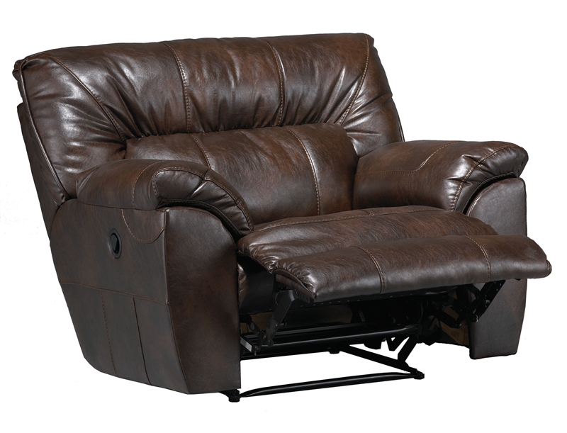 double wide leather recliner