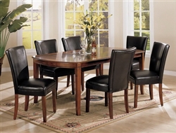 Westport 7 Piece Dining Set in Cherry Finish by Crown Mark - 2117