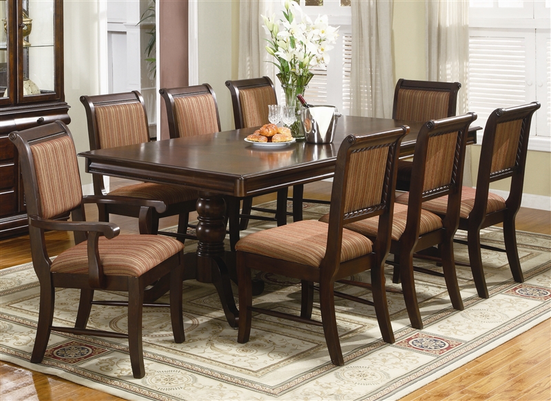 Merlot Complete Dining Set China Included in Brown Cherry Finish by ...