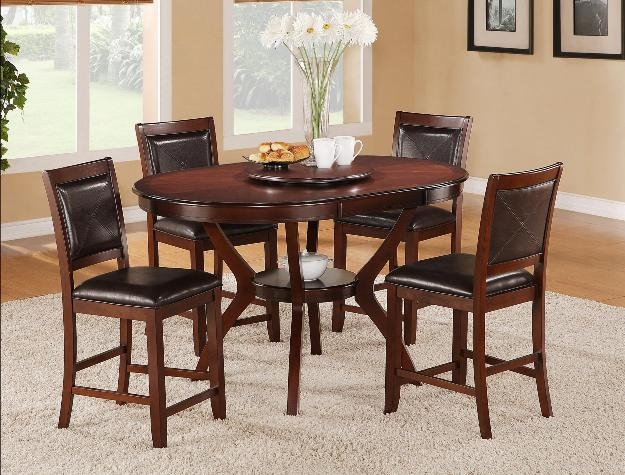 oval counter height dining table set