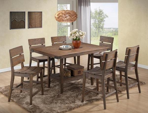 rustic high dining table