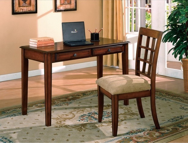 cherry writing desk with chair