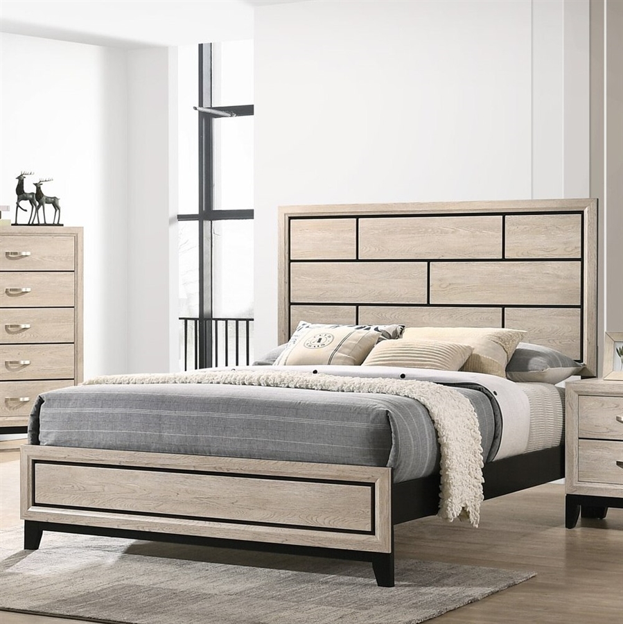 Akerson Bed In Drift Wood Finish By Crown Mark - Cm-b4630-bed