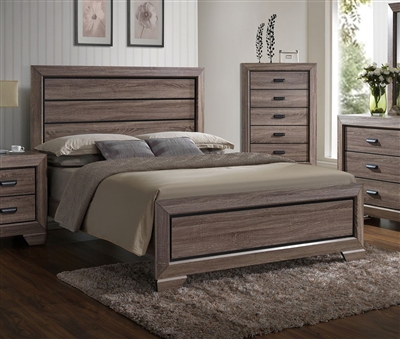 Farrow Bed in Brown/Grey Finish by Crown Mark - CM-B5500-Bed