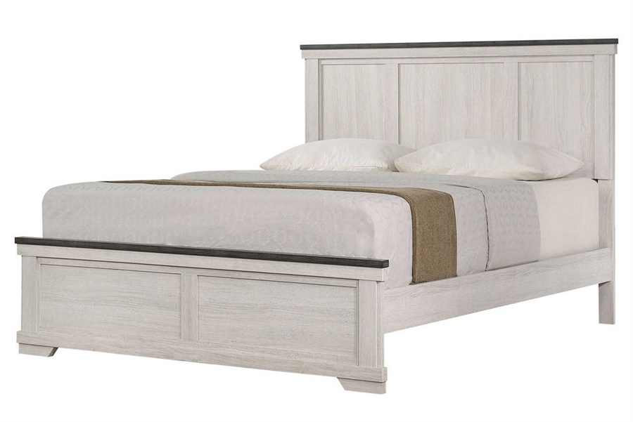 Leighton Bed in Grayish Brown & Chalk Finish by Crown Mark - CM-B8180-Bed