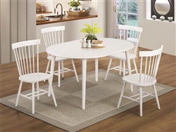 Emmett 5 Piece Oval Dining Table Set by Coaster - 103071