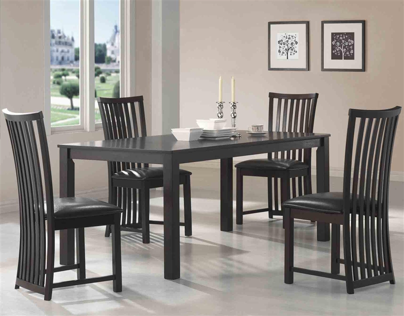 Hayden 5 Pc Dining Set in Rich Cappuccino Finish by ...