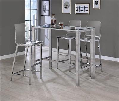 acrylic pub table set