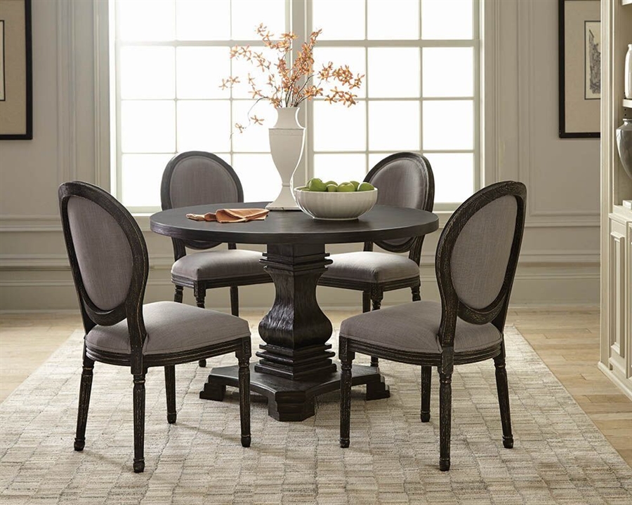 black round dining set