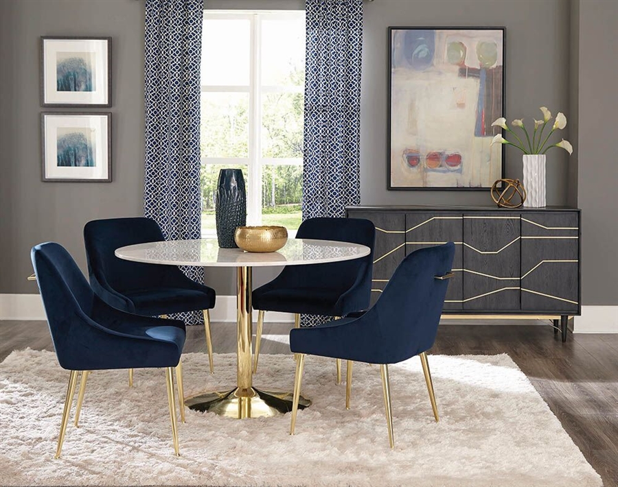 gold 5 piece dining set