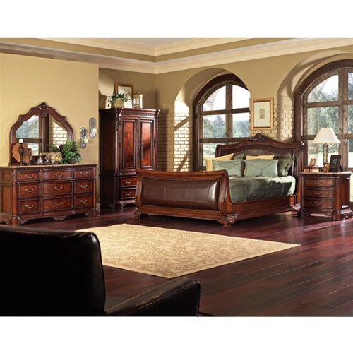 Newcastle Cherry Finish 6 Piece Bedroom Set By Coaster 200141