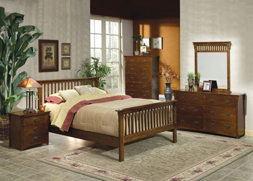 Mission Collection 6piece Walnut Finish Bedroom Set By Coaster 200441