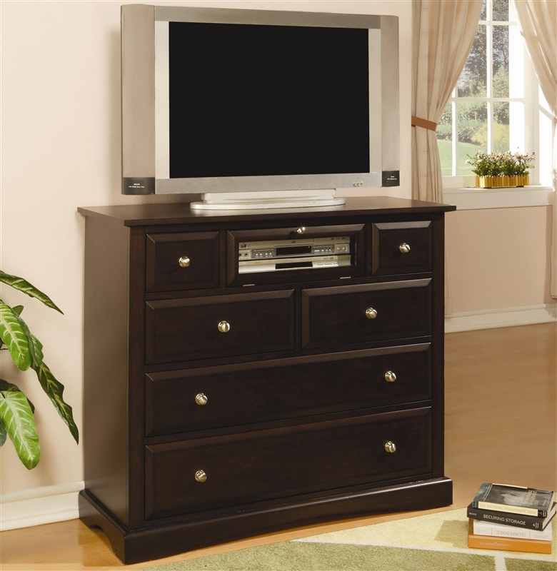 Harbor Media Chest In Rich Cappuccino Finish By Coaster 201386