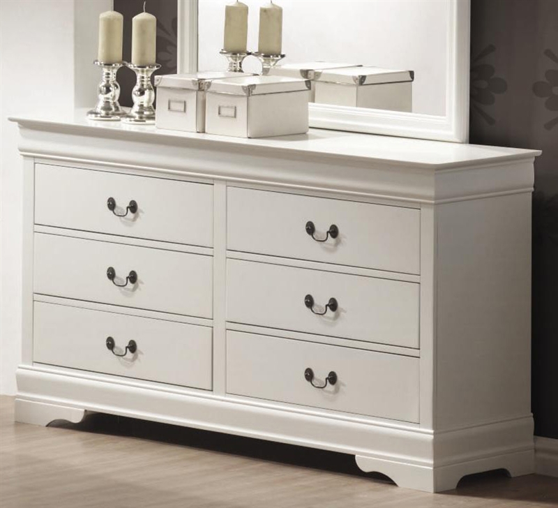 Louis Philippe Dresser In White Finish By Coaster 201693