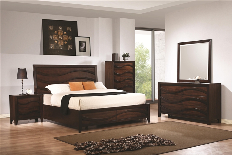 Loncar 6 Piece Bedroom Set In Java Oak Finish By Coaster 203101