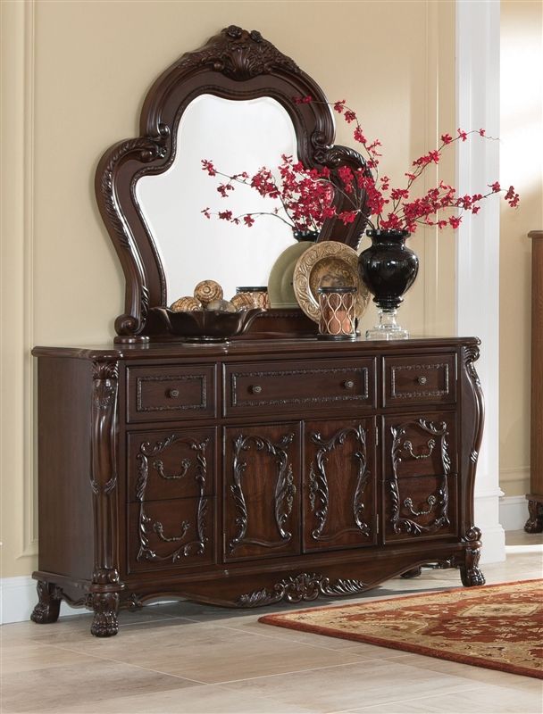 Abigail 6 Piece Bedroom Set in Cherry Finish by Coaster ...