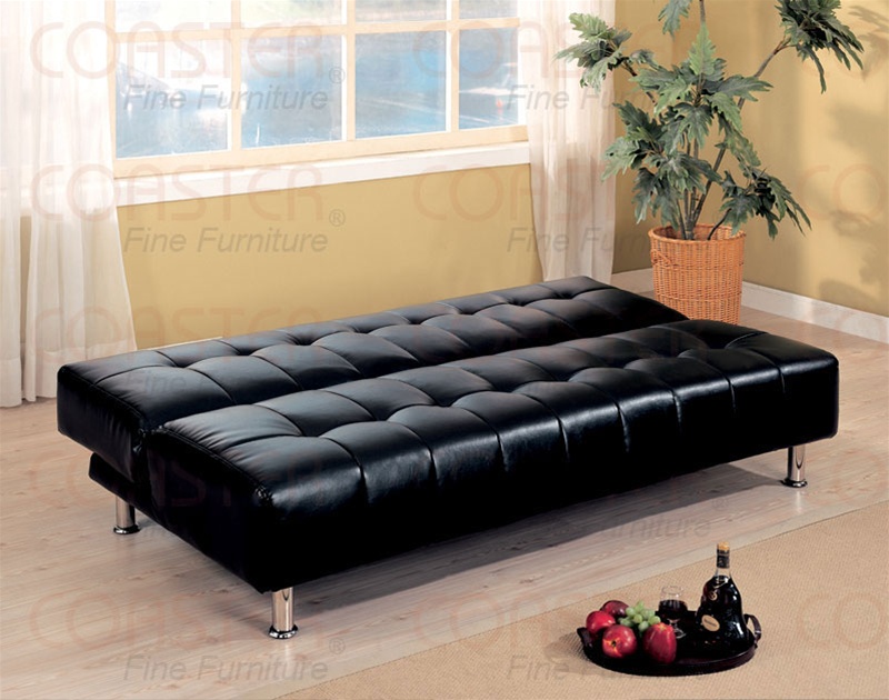 vinyl sofa bed beige