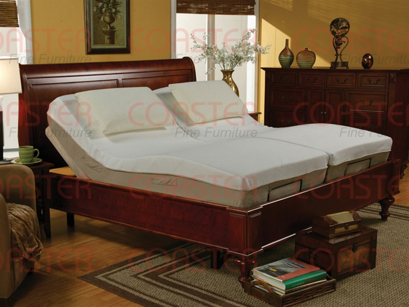Queen Size Adjustable Bed With Massage And Wireless Remote By Coaster