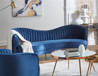 Sophia Sofa in Blue Velvet by Coaster - 506861