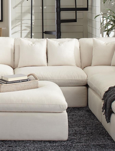 off white linen sectional