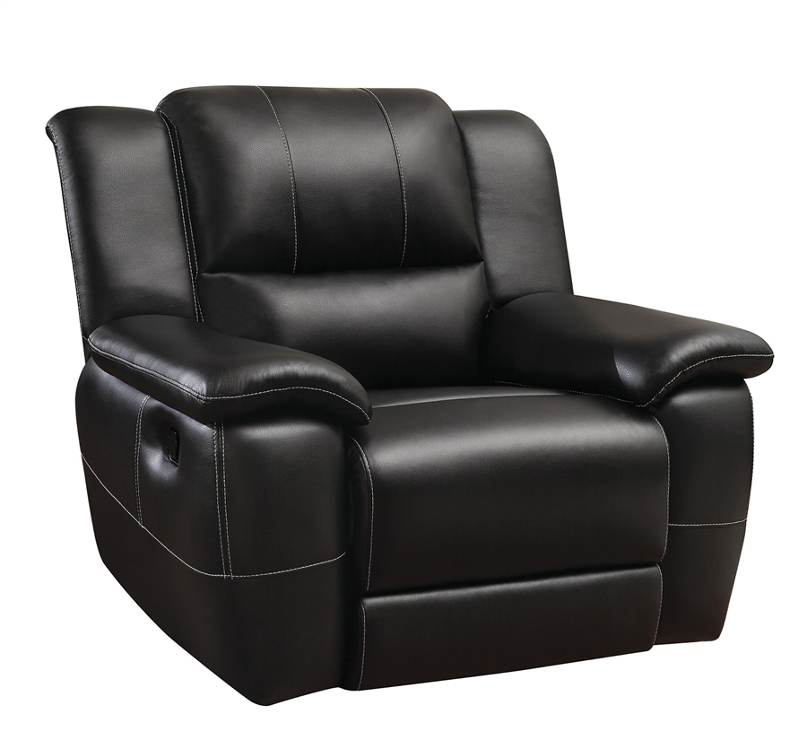 black leather glider recliner