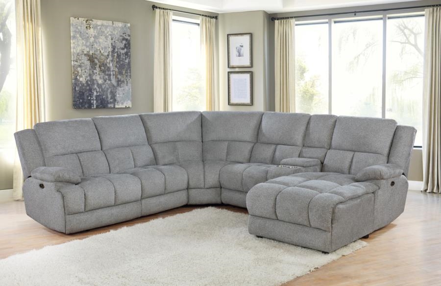 Belize Build Your Own Power Reclining Sectional in Grey Performance ...