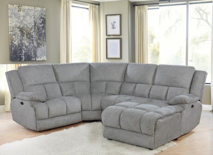 Belize Build Your Own Power Reclining Sectional in Grey Performance ...