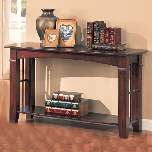 cherry finish sofa table