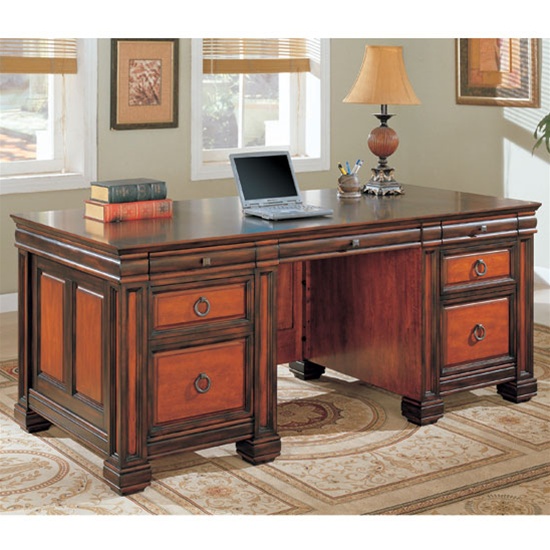 two tone office desk