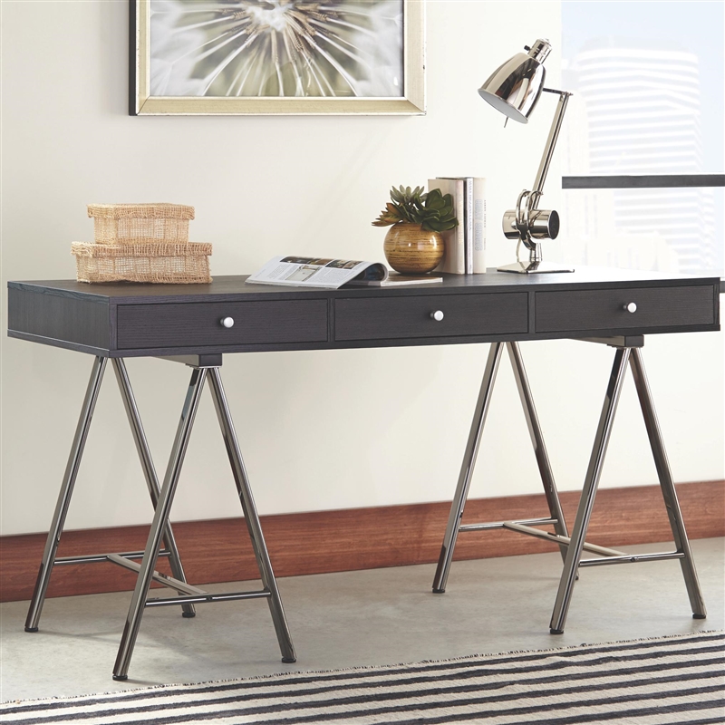 dark grey writing desk