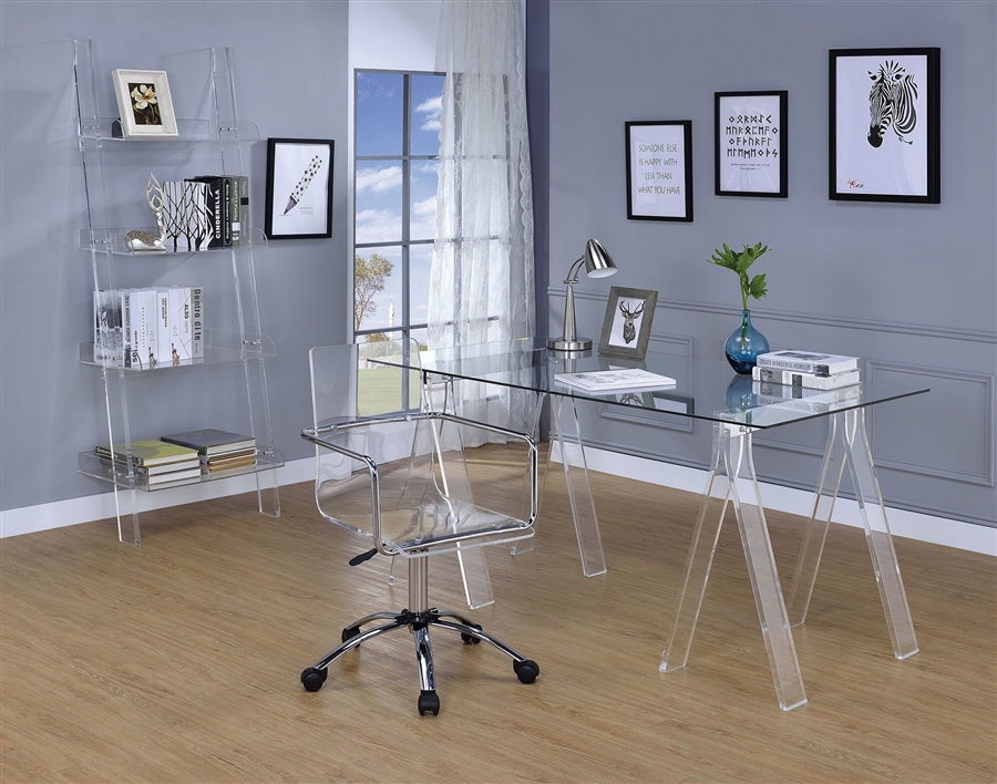 clear acrylic office table