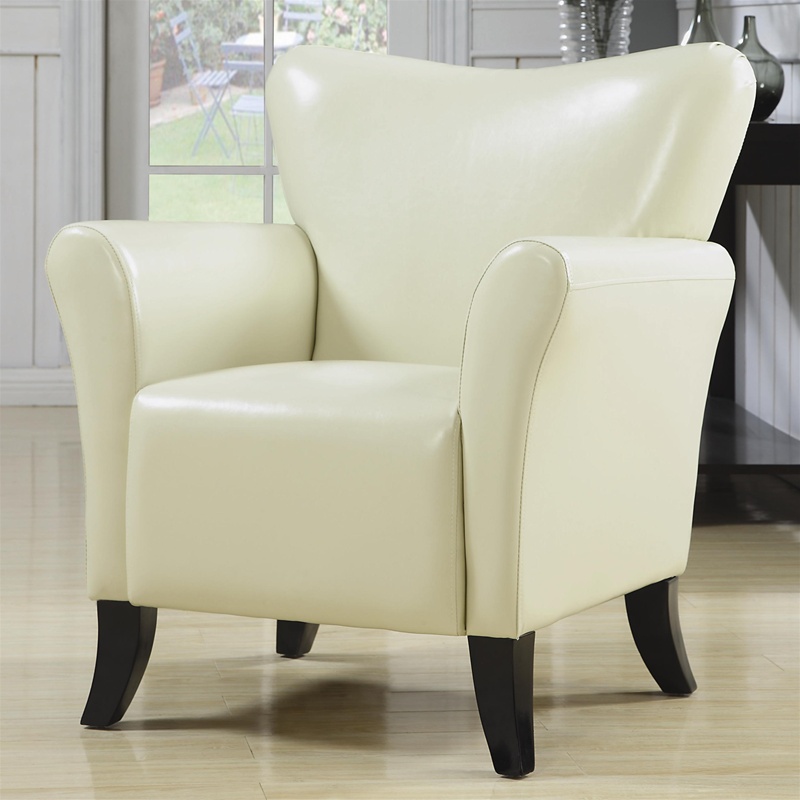 Black Vinyl Upholstered Arm Chair by Coaster 900253