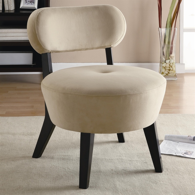 cream microfiber chair